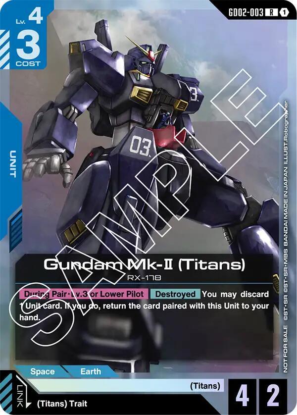 Gundam Mk-II (Storetournamentparticipantpack 02) GD02-003 [ Inglese / Giapponese ]