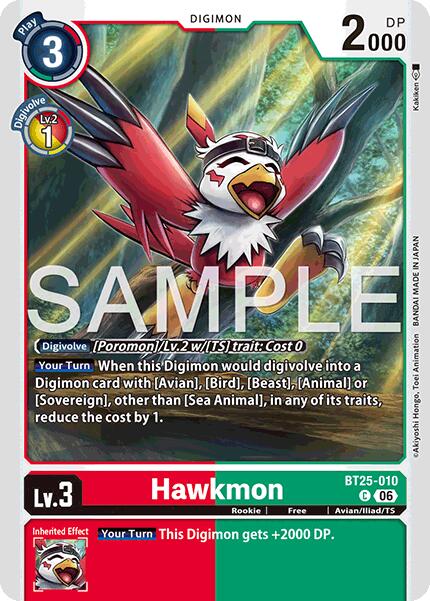Hawkmon BT25-010 [ Inglese / Giapponese ]