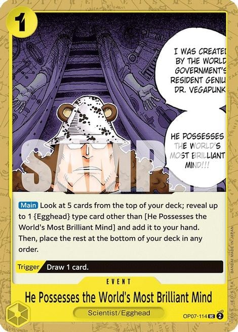 He Possesses the World's Most Brilliant Mind OP07-114 [ Inglese / Giapponese / Francese / Cinese Semplificato ]