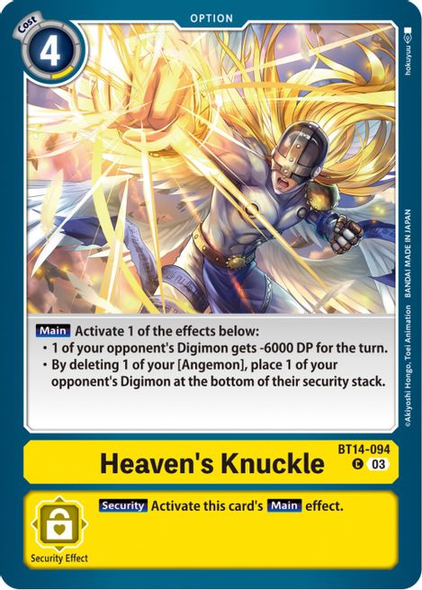 Heaven's Knuckle BT14-094 [ Inglese / Giapponese ]