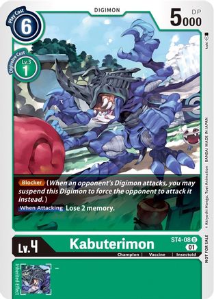 Kabuterimon ST4-08 [ Inglese / Giapponese ]