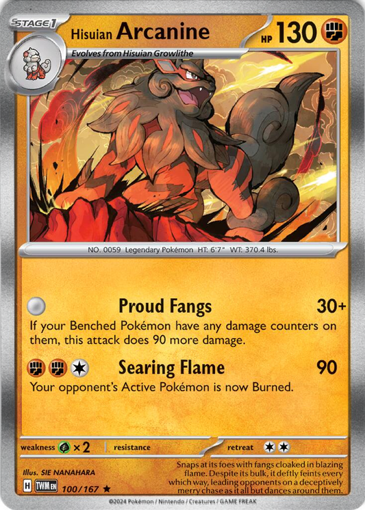 Arcanine di Hisui - Crepuscolo Mascherato 100/167 [ Italiano / Inglese ]