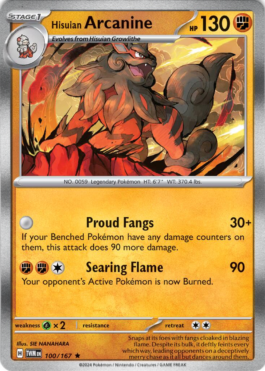 Arcanine di Hisui - Crepuscolo Mascherato 100/167 [ Italiano ]