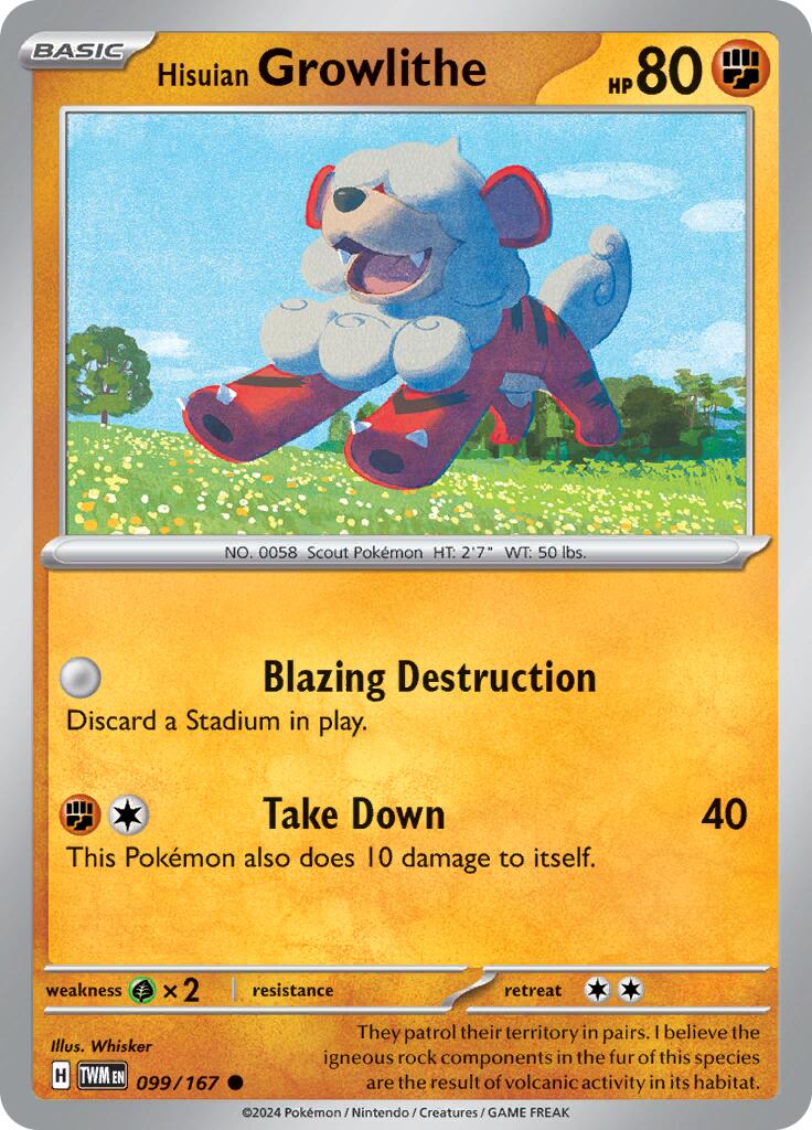 Growlithe di Hisui - Crepuscolo Mascherato 099/167 [ Italiano ]