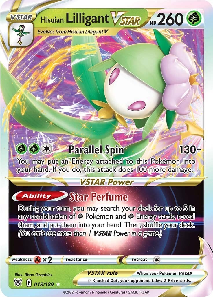 Lilligant di Hisui V ASTRO - Lucentezza Siderale 018/189 [ Italiano / Inglese ]