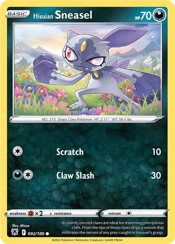 Sneasel di Hisui - Lucentezza Siderale 092/189 [ Italiano / Inglese ]