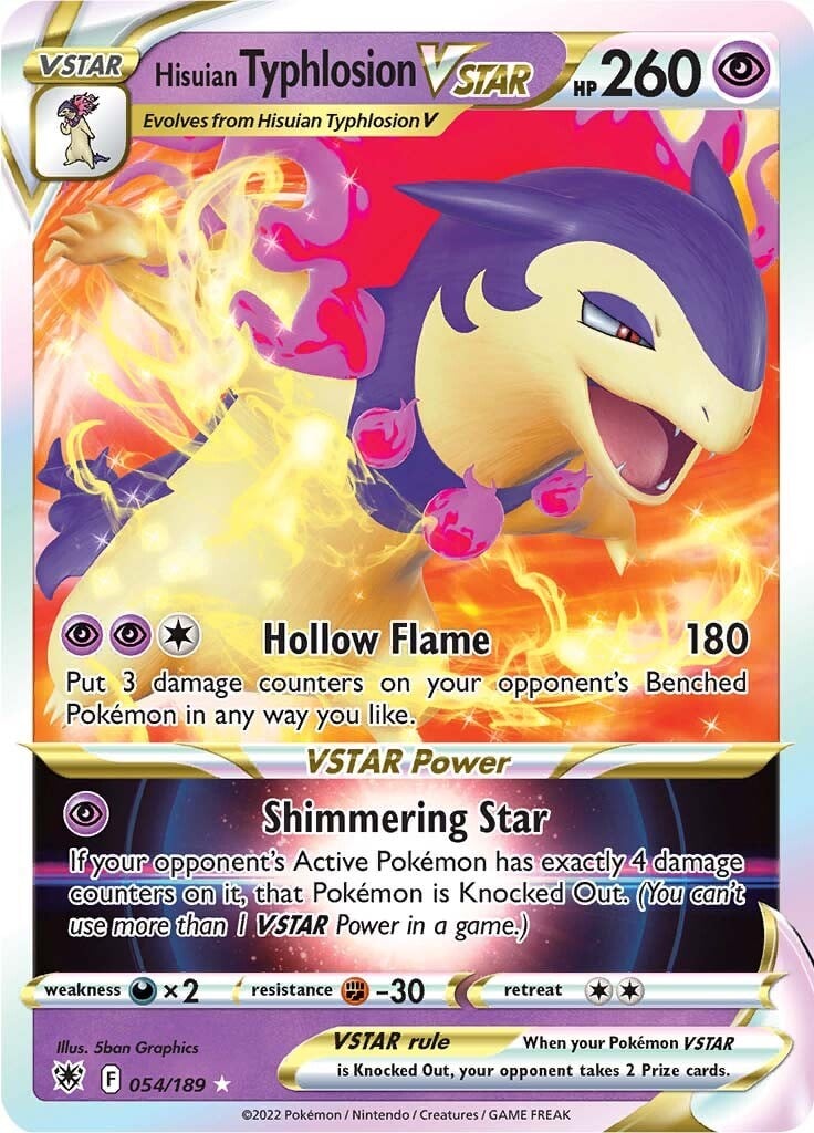 Typhlosion di Hisui V ASTRO - Lucentezza Siderale 054/189 [ Italiano / Inglese ]