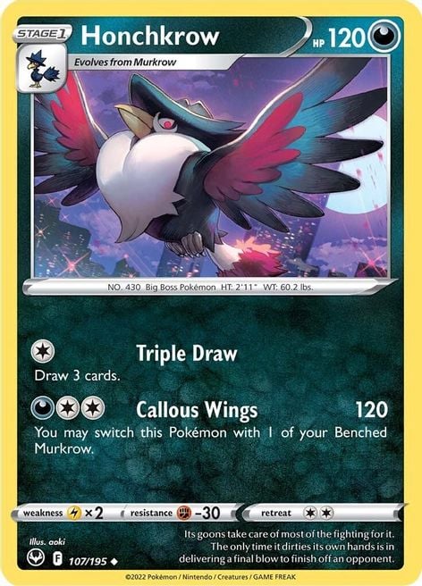 Honchkrow - Tempesta Argentata 107/195 [ Italiano ]