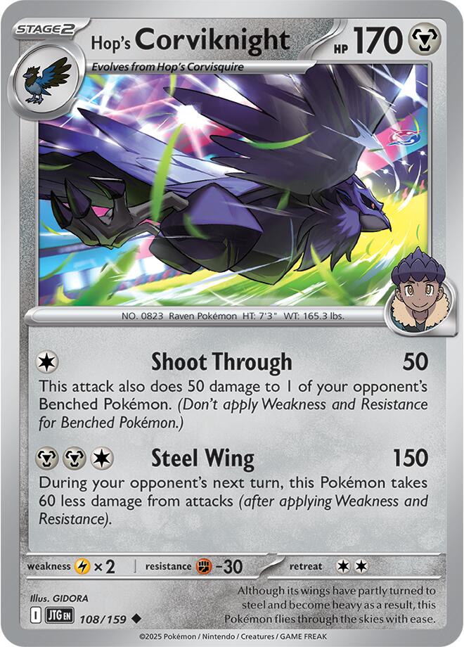 Corviknight di Hop - Avventure Insieme 108/159 [ Italiano / Inglese ]
