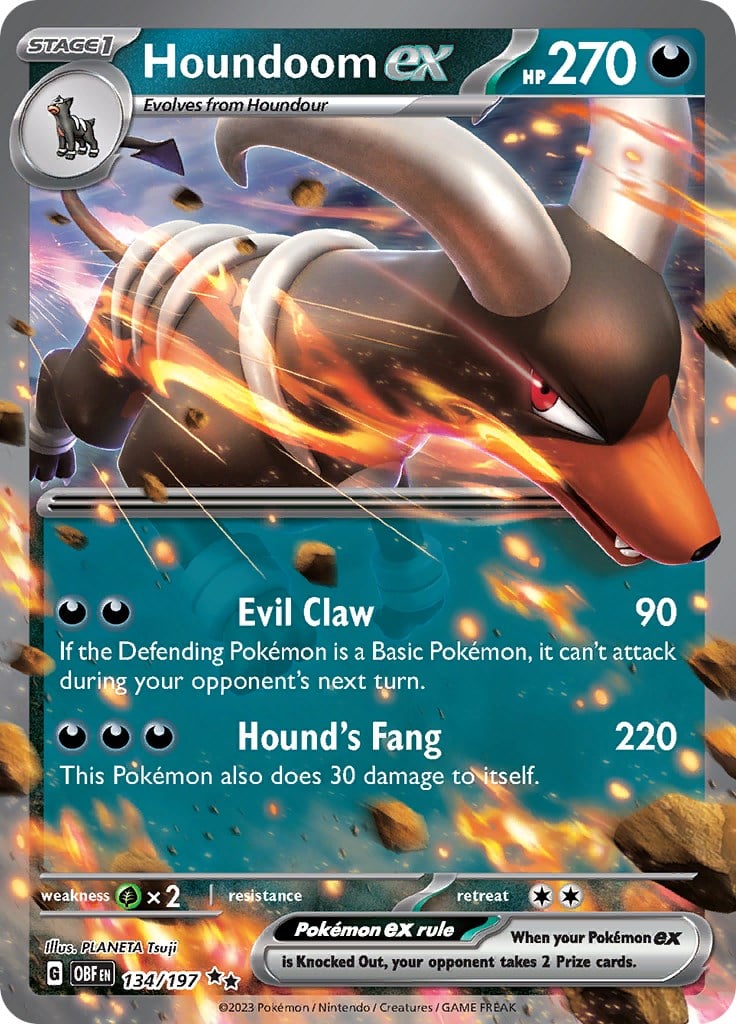 Houndoom-ex - Ossidiana Infuocata 134/197 [ Italiano ]