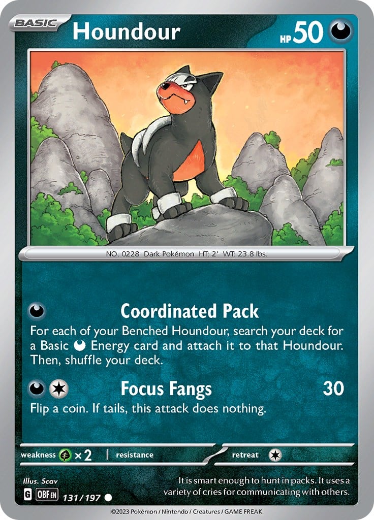 Houndour - Ossidiana Infuocata 131/197 [ Italiano / Inglese ]