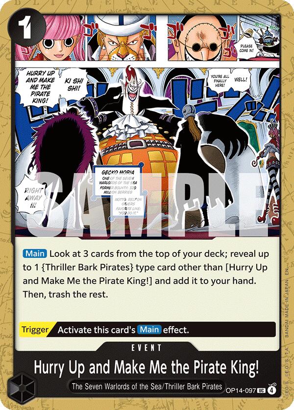 Hurry Up and Make Me the Pirate King! OP14-097 [ Inglese / Giapponese / Francese / Cinese Semplificato ]