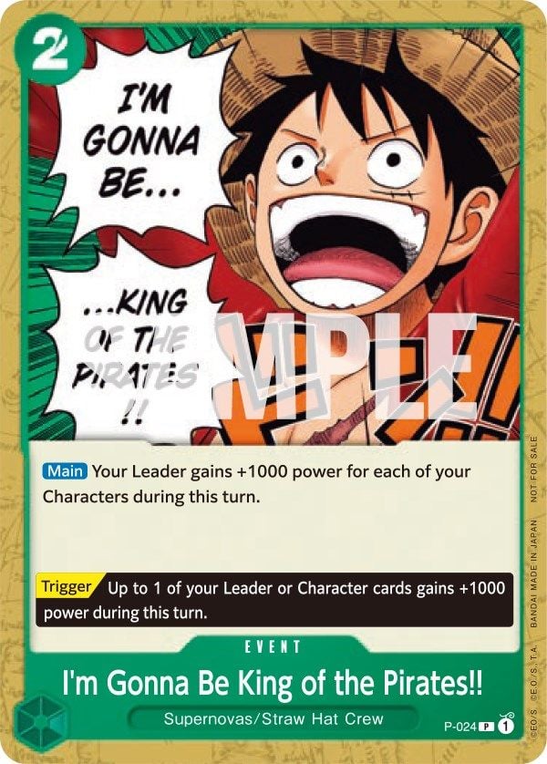 I'm Gonna Be King of the Pirates!! P-024 [ Inglese / Giapponese / Francese / Cinese Semplificato ]