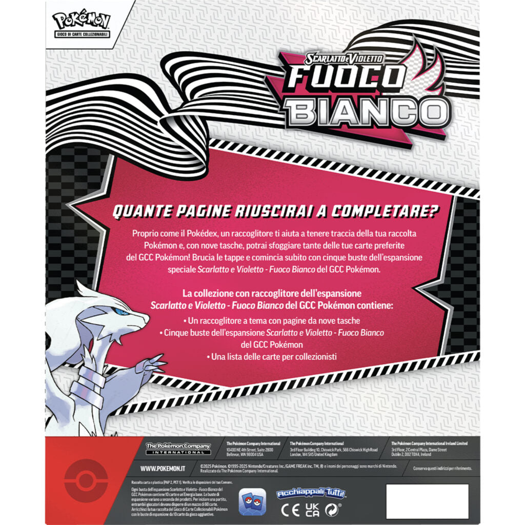Pokemon Sv10.5 Collezione Con Raccoglitore Fuoco Bianco ITA ARRIVO PREVISTO: 18-07-2025
