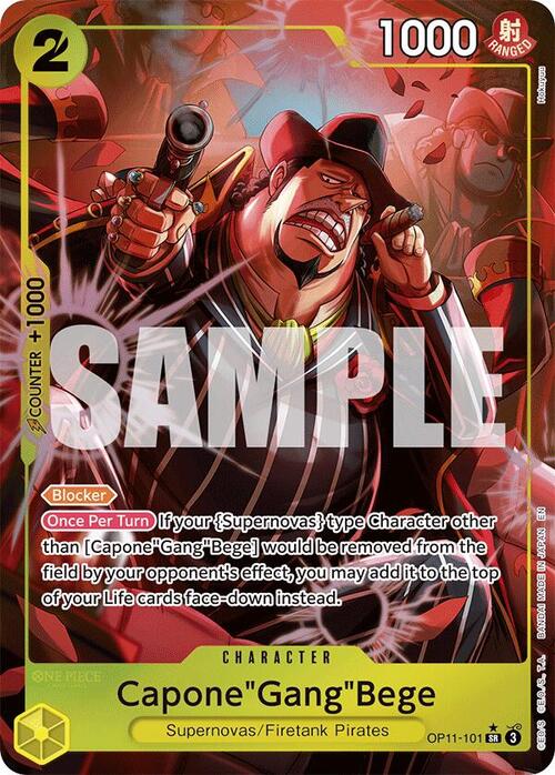 Capone"Gang"Bege (Alternate Art) Capone Gang Bege OP-11: A Fist of Divine Speed