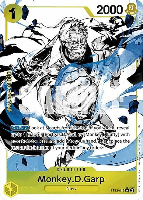 Monkey.D.Garp (Alternate Art) Monkey D Garp ST-13: Ultra Deck - The Three Brothers