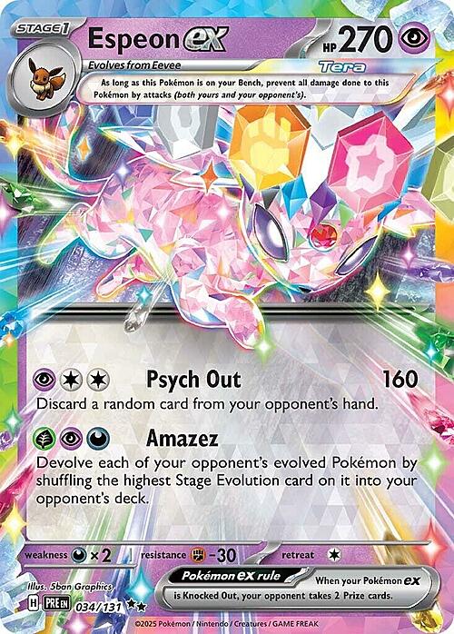 Espeon ex(Ultra Rare | 034/131)Espeon ex Evoluzioni Prismatiche