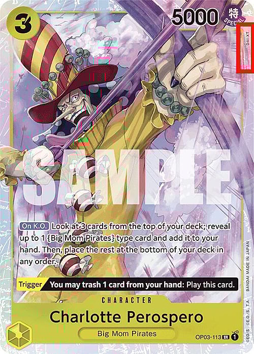 Charlotte Perospero prb01 op03 (Reprint | missing pen symbol next to the artist name)Charlotte Perospero PRB-01: The Best - Premium Booster