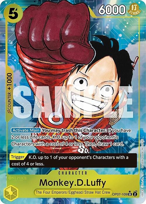Monkey D Luffy (Alternate Art) Monkey.D.Luffy OP-07: 500 Years into the Future OP07
