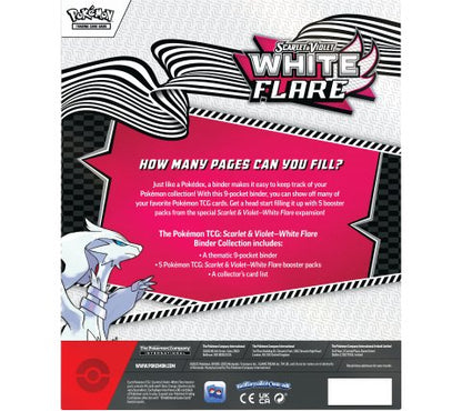 PKM - Scarlet & Violet 10.5 - White Flare - Binder Collection Reshiram - EN INGLESE COLLEZIONE CON RACCOGLITORE FUOCO BIANCO ARRIVO PREVISTO: 18-07-2025