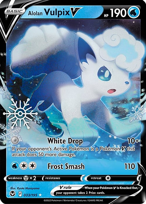 🇮🇹 🇬🇧 Vulpix di Alola V(033 | Holiday Snowflake Stamp)Alolan Vulpix V Scarlet & Violet Products