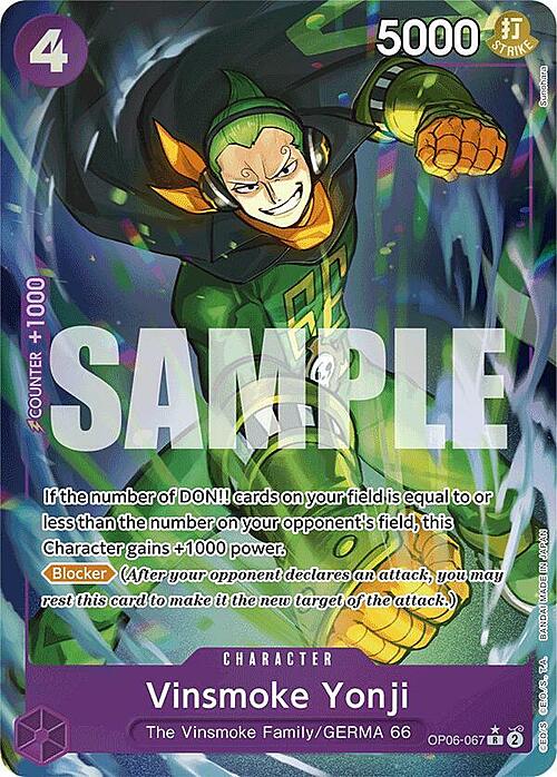 Vinsmoke Yonji (Full Art) Vinsmoke Yonji PRB-01: The Best - Premium Booster