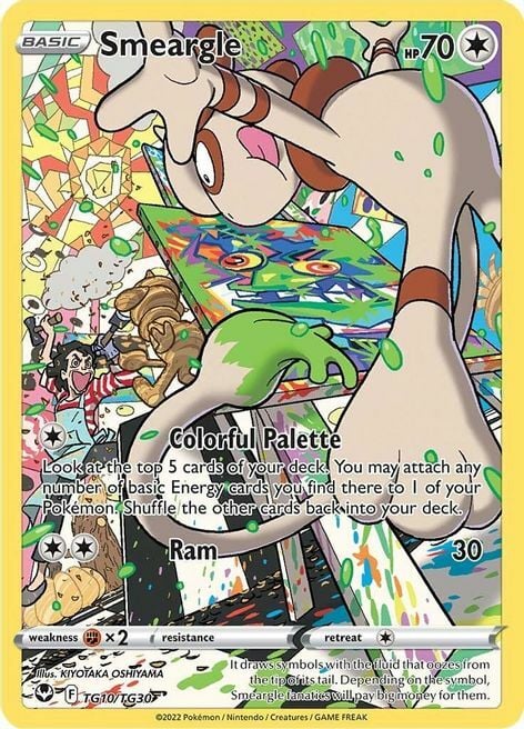 Smeargle [Colorful Palette | Ram](Holo Rare TG10/TG30) Smeargle Silver Tempest