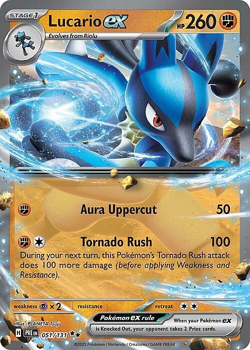 🇮🇹 🇬🇧 Lucario ex(Ultra Rare | 051/131)Lucario ex Evoluzioni Prismatiche