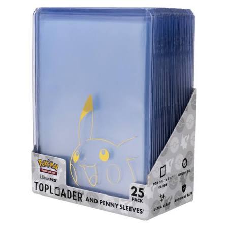 Ultra PRO Pikachu Toploader & Penny Sleeves Combo Pack 25 Pezzi - Pokémon TCG