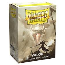 Dragon Shield: Dual Matte Valor – 100 Bustine Protettive Formato Standard – Bianco Opaco