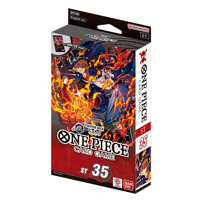 Bandai One Piece Card Game Starter Deck ST - 35 Red / Black Sabo Mazzo Precostruito ENG – Drop Esclusivo