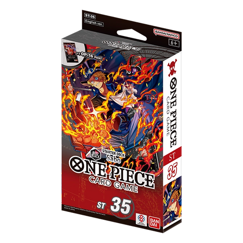 Bandai One Piece Card Game Starter Deck ST - 35 Red / Black Sabo Mazzo Precostruito ENG – Drop Esclusivo