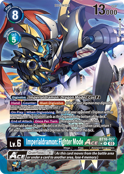 Imperialdramon: Fighter Mode ACE BT16-027 [ Inglese / Giapponese ]