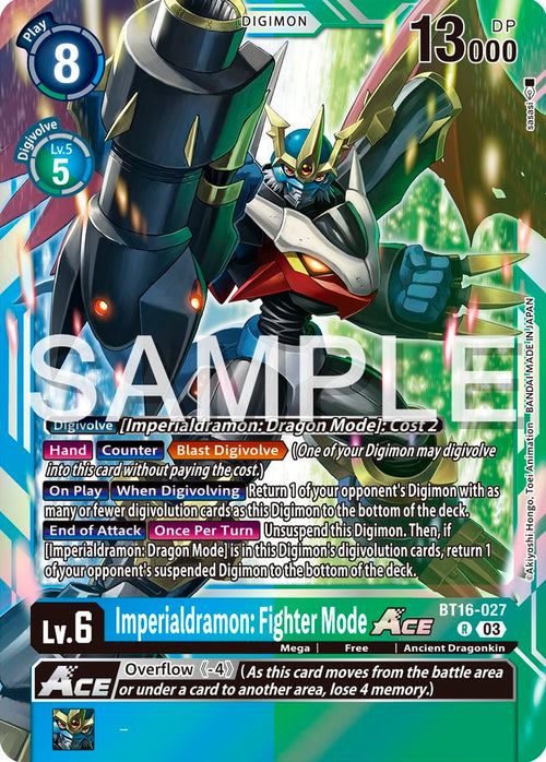 Imperialdramon: Fighter Mode ACE BT16-027 [ Inglese / Giapponese ]