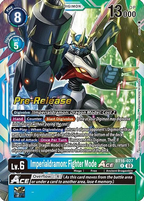 Imperialdramon: Fighter Mode ACE BT16-027 [ Inglese / Giapponese ]