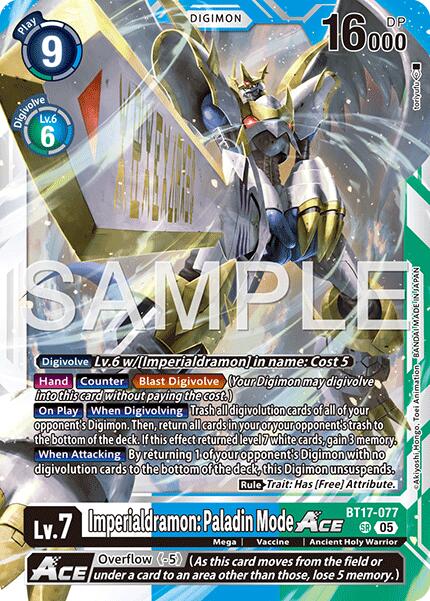 Imperialdramon : Paladin Mode ACE BT17-077 [ Inglese / Giapponese ]