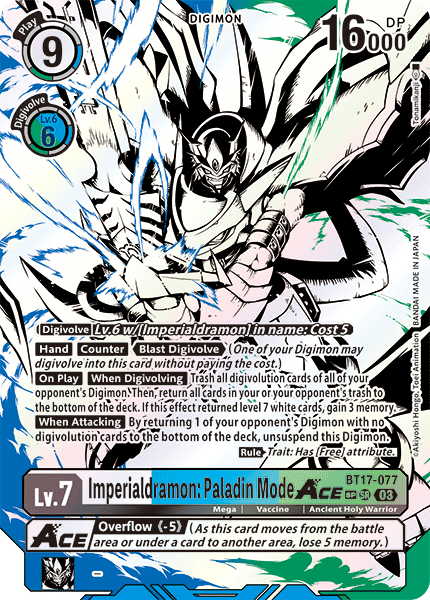 Imperialdramon: Paladin Mode ACE BT17-077 [ Inglese / Giapponese ]