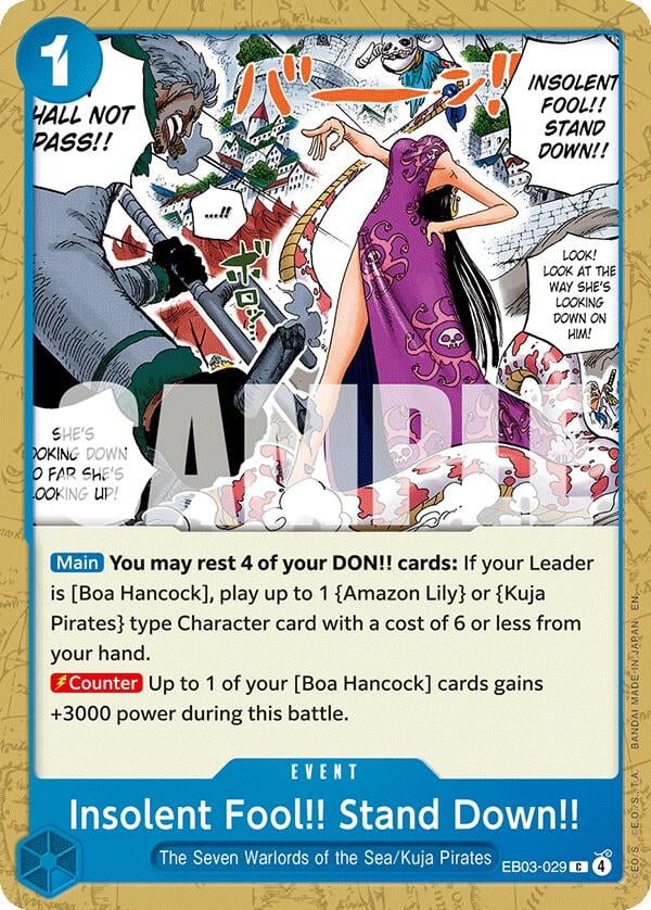 Insolent Fool!! Stand Down!! EB03-029 [ Inglese / Giapponese / Francese / Cinese Semplificato ]