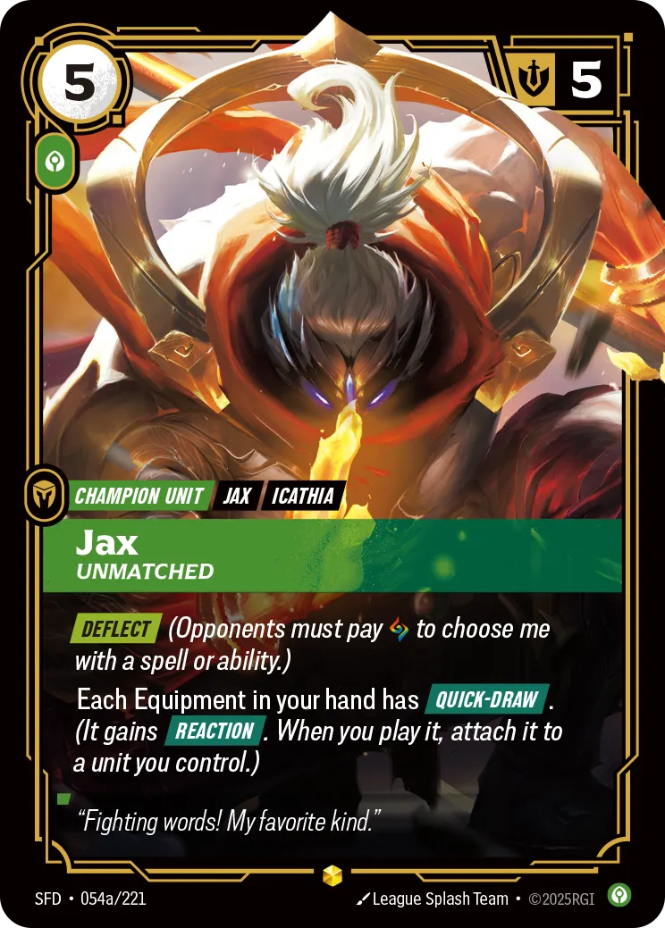 Jax - Unmatched (RARE) [ Inglese / Cinese Semplificato ]
