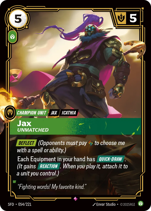 Jax - Unmatched (RARE) [ Inglese / Cinese Semplificato ]