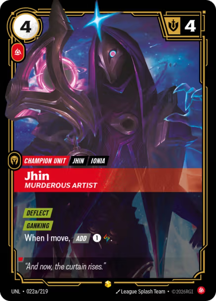 Jhin - Murderous Artist (RARE) [ Inglese / Cinese Semplificato ]