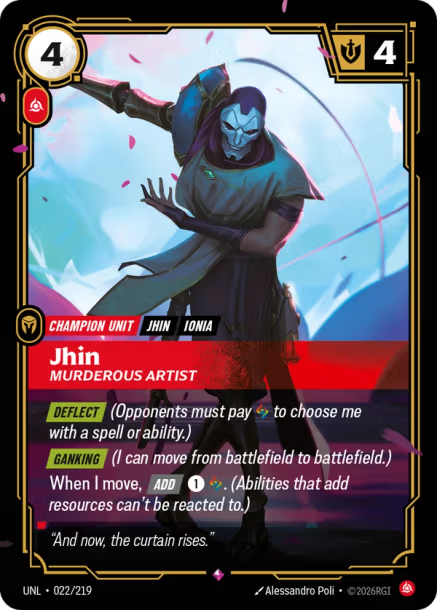 Jhin - Murderous Artist (RARE) [ Inglese / Cinese Semplificato ]