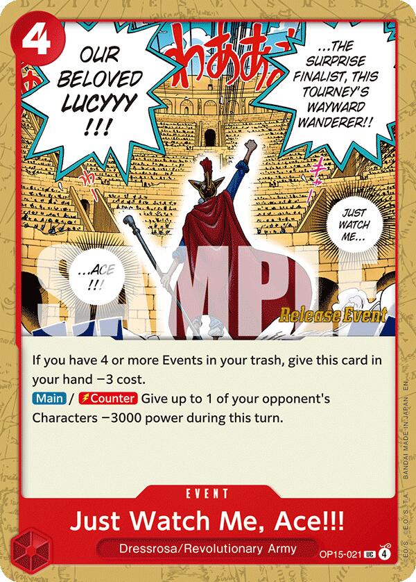 Just Watch Me, Ace!!! OP15-004 [ Inglese / Giapponese / Francese / Cinese Semplificato ]
