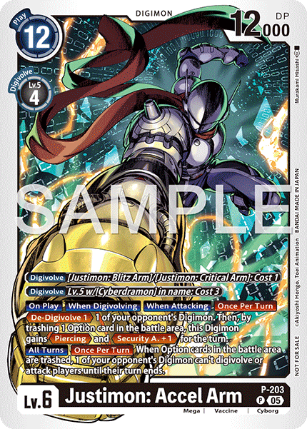 Justimon: Accel Arm P-203 [ Inglese / Giapponese ]