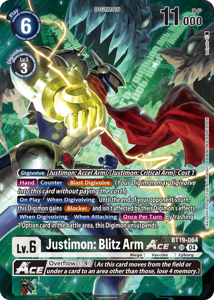 Justimon: Blitz Arm ACE BT19-064 [ Inglese / Giapponese ]
