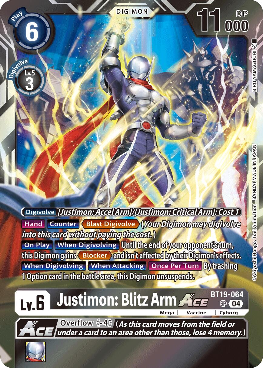 Justimon : Blitz Arm ACE BT19-064 [ Inglese / Giapponese ]