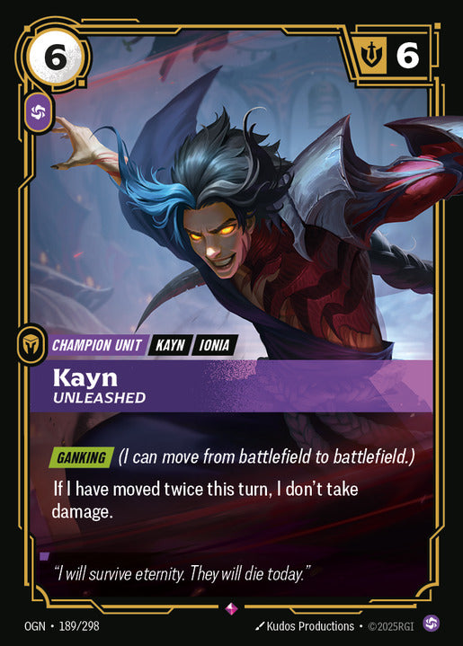 Kayn - Unleashed (RARE) [ Inglese / Cinese Semplificato ]