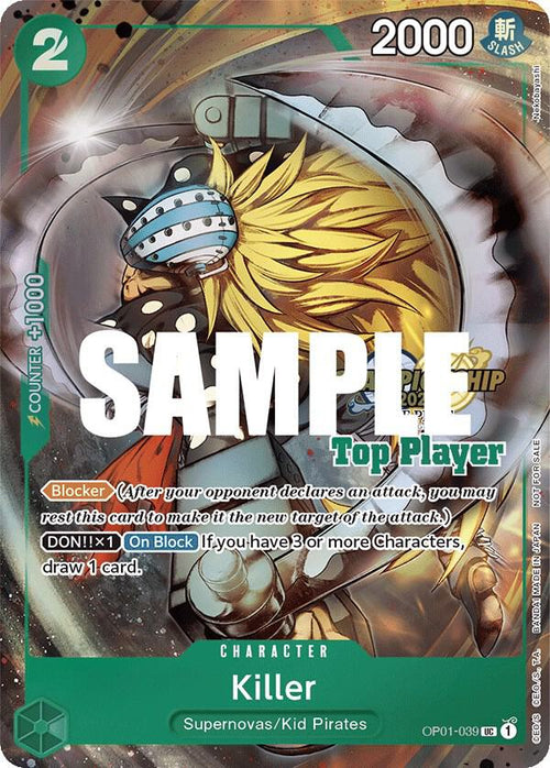 Killer OP01-039 [ Inglese / Giapponese / Francese / Cinese Semplificato ]