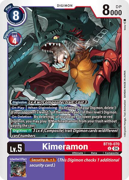 Kimeramon BT19-070 [ Inglese / Giapponese ]