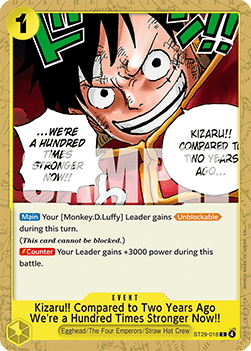 Kizaru!! Compared to Two Years Ago We're a Hundred Times Stronger Now!! ST29-016 [ Inglese / Giapponese / Francese / Cinese Semplificato ]